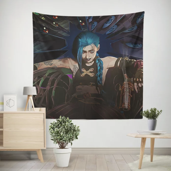 Arcane Jinx League Of Legends Anime Wall Tapestry