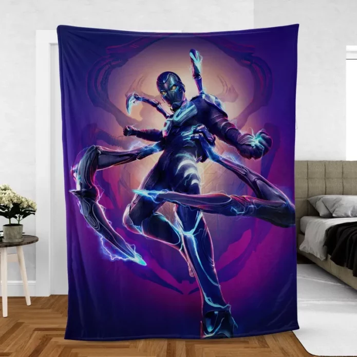 Blue Beetle Rise of Hero Fleece Blanket