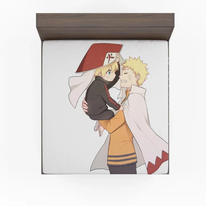 Boruto Uzumaki Bonds of Father and Son Anime Fitted Sheet