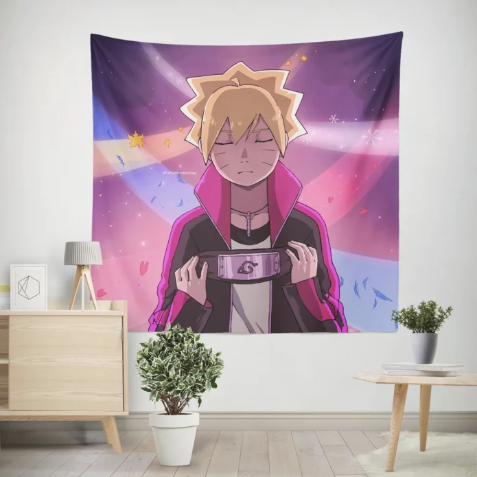Boruto Uzumaki Embracing Destiny Anime Wall Tapestry