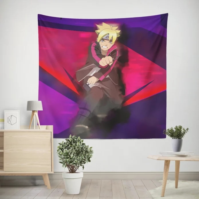 Boruto Uzumaki Epic Tales Await Anime Wall Tapestry