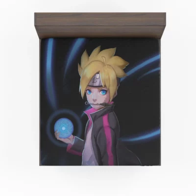 Boruto Uzumaki Rising In Anime Fitted Sheet