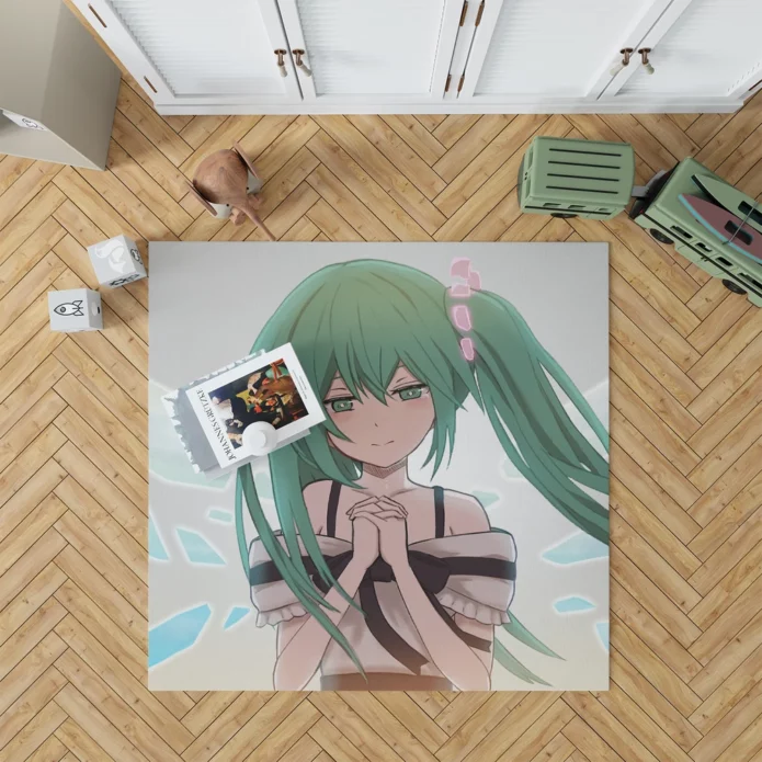Emerald Serenade Green-Haired Miku Anime Rug