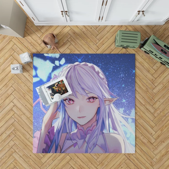 Emilia Re Zero Fantasy Adventure Anime Rug