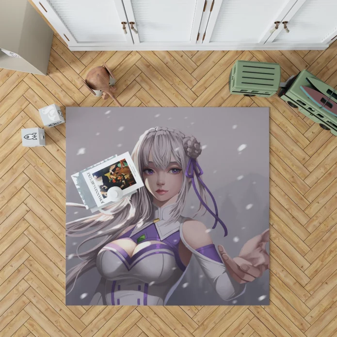 Emilia Re Zero Journey Of Discovery Anime Rug