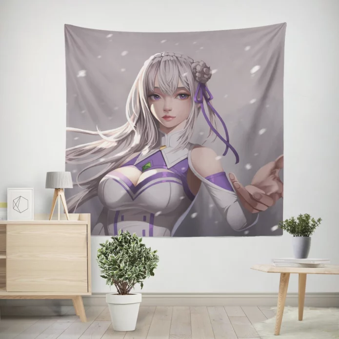 Emilia Re ZERO Journey of Discovery Anime Wall Tapestry