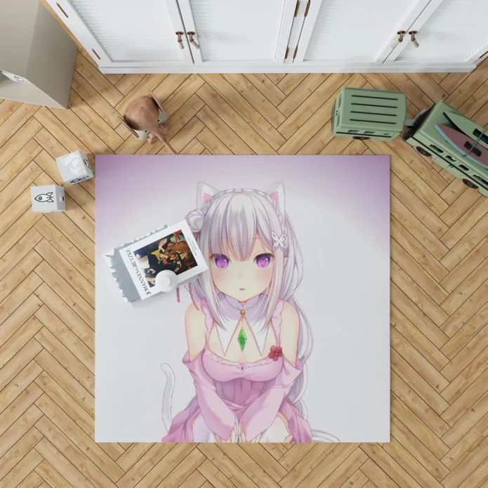 Emilia Re ZERO Realm of Fantasy Anime Rug