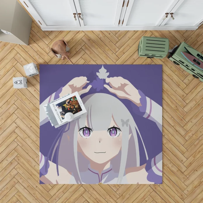 Emilia Re Zero Resilient Protagonist Anime Rug