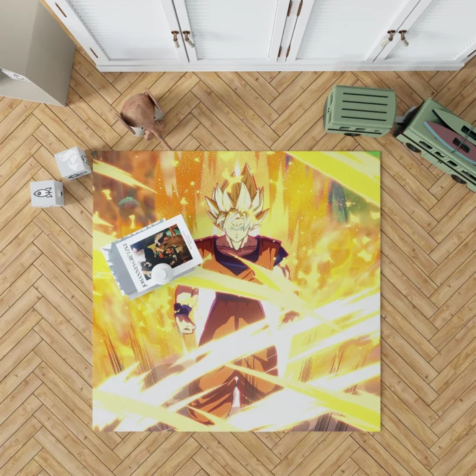 Fighterz Showdown Super Saiyan 2 Goku Anime Rug