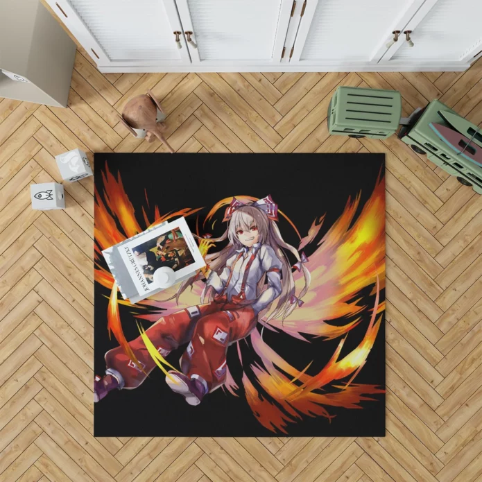 Fujiwara no Mokou Blaze in Touhou Anime Rug