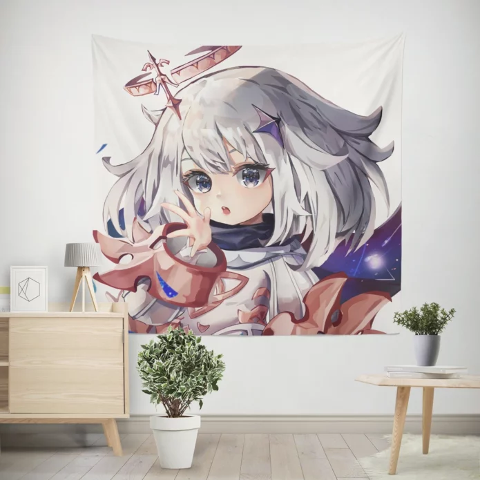 Genshin Impact Guide Paimon Anime Wall Tapestry