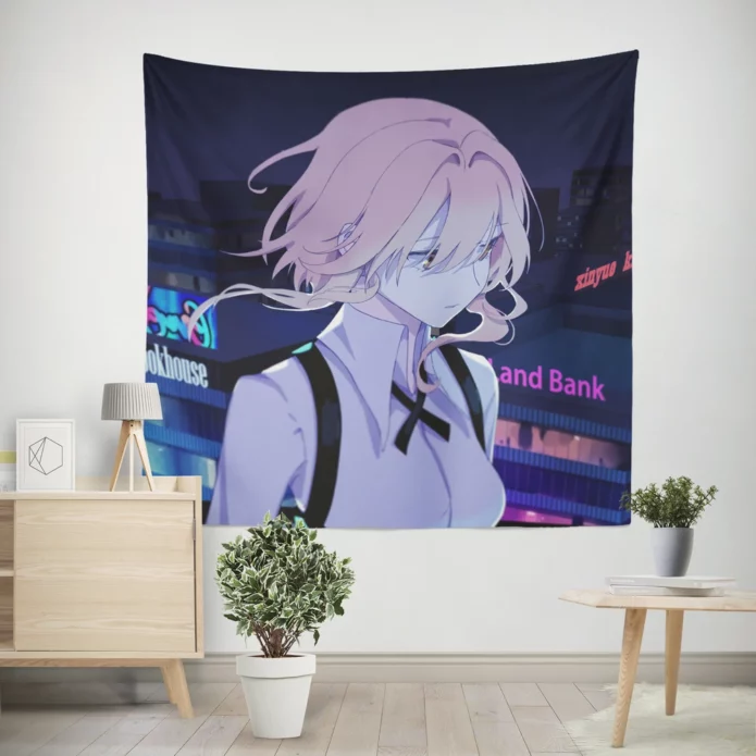 Genshin Impact Lumine Shining Journey Anime Wall Tapestry