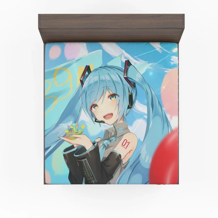 Hatsune Miku Virtual World Anime Saga Fitted Sheet