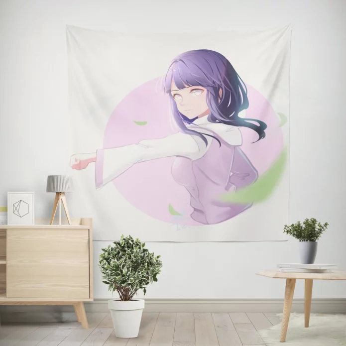 Hinata Hyuga Shining in Anime Naruto Wall Tapestry