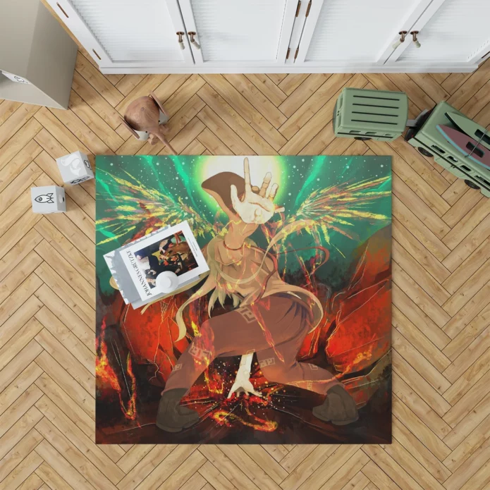 Immortal Flame Fujiwara no Mokou Anime Rug