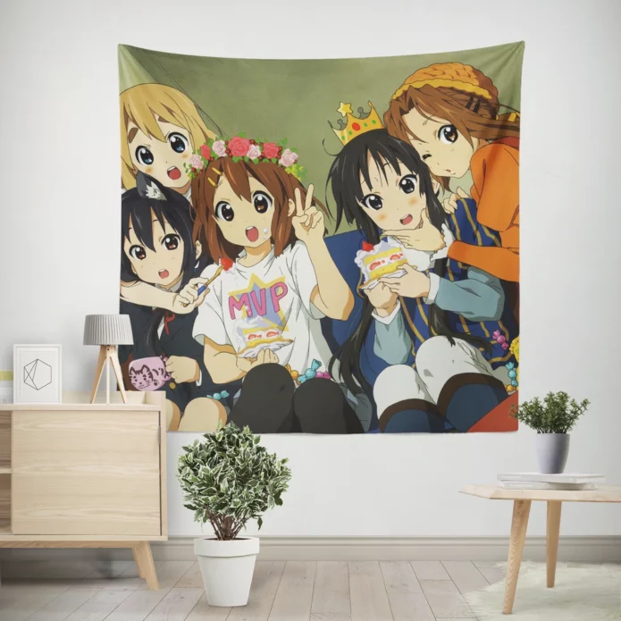 K-On Chronicles Yui and the Gang Anime Wall Tapestry