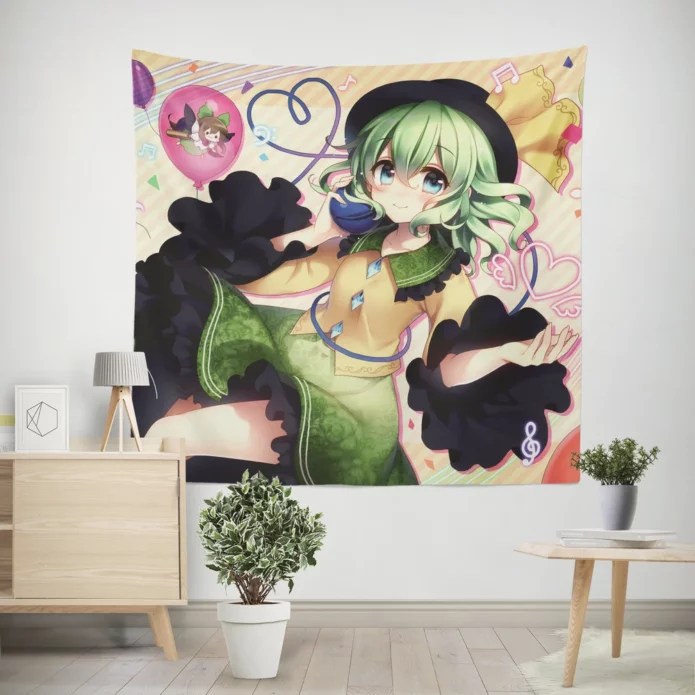 Koishi and Satori Touhou Sisters Anime Wall Tapestry