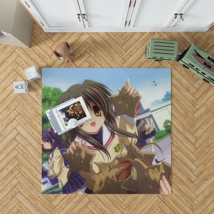 Kyou Fujibayashi And Friends Clannad Tale Anime Rug