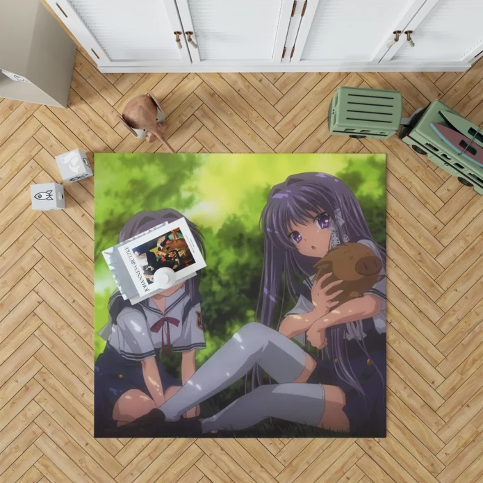 Kyou And Ryou Fujibayashi Clannad Twins Anime Rug