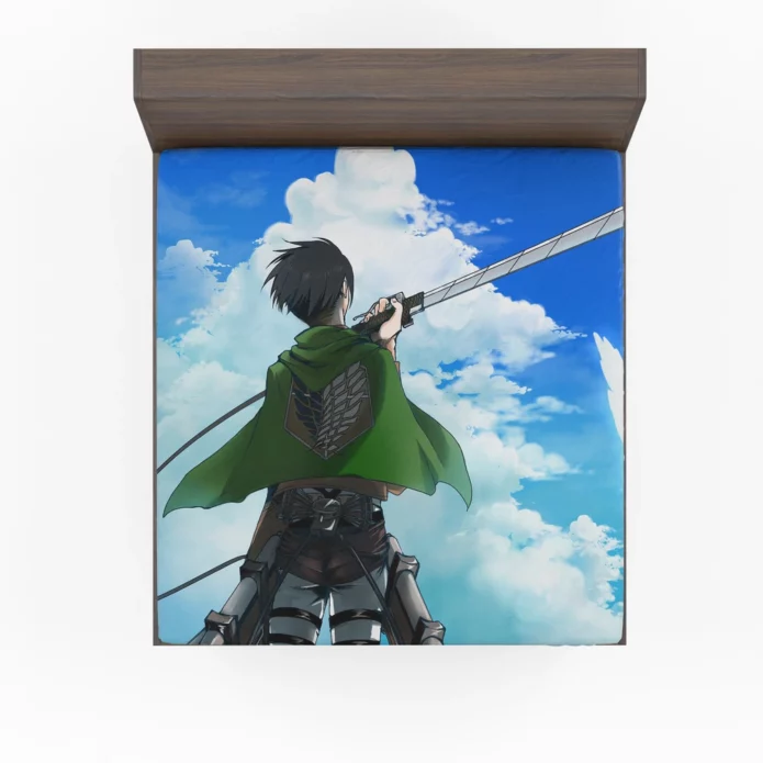 Levi Unyielding Valor Attack On Titan Anime Fitted Sheet