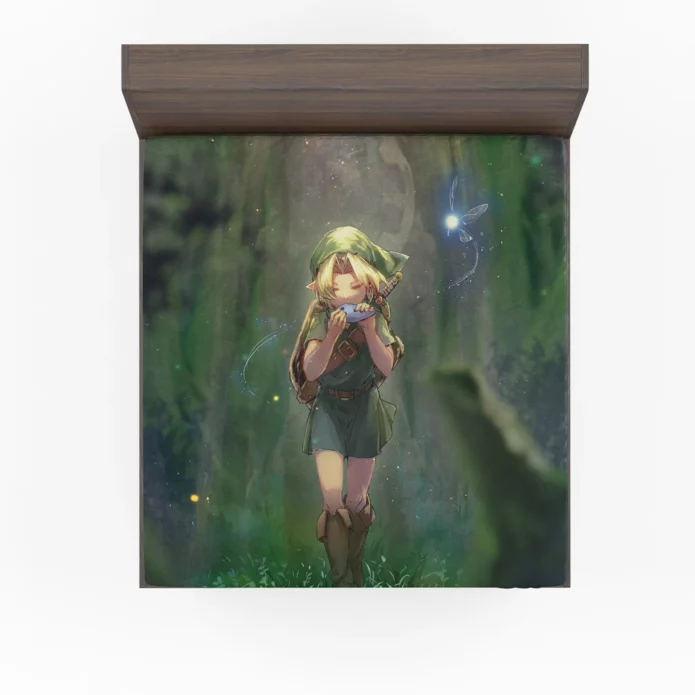 Link Heroic Tale Ocarina Chronicles Anime Fitted Sheet