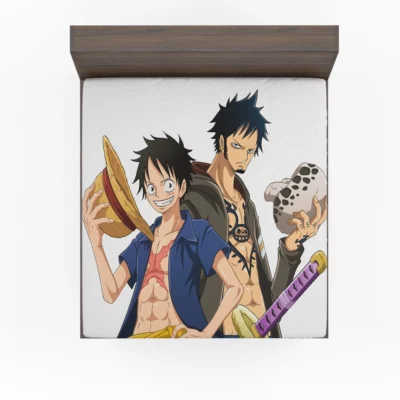 Luffy and Law One Piece Alliance Anime Fitted Sheet