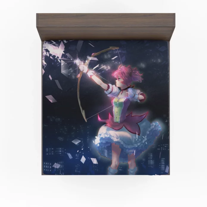 Madoka Kaname Magical Odyssey Continues Anime Fitted Sheet