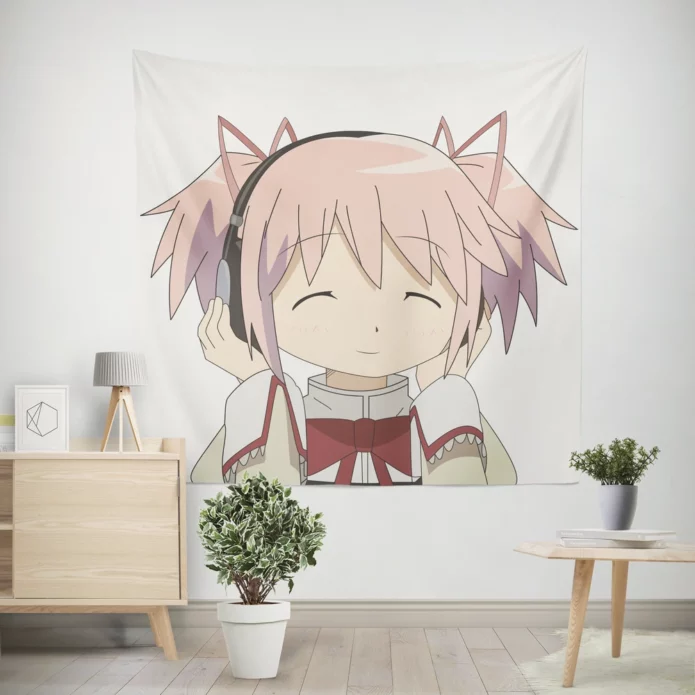 Madoka Kaname Puella Magi Heart Anime Wall Tapestry