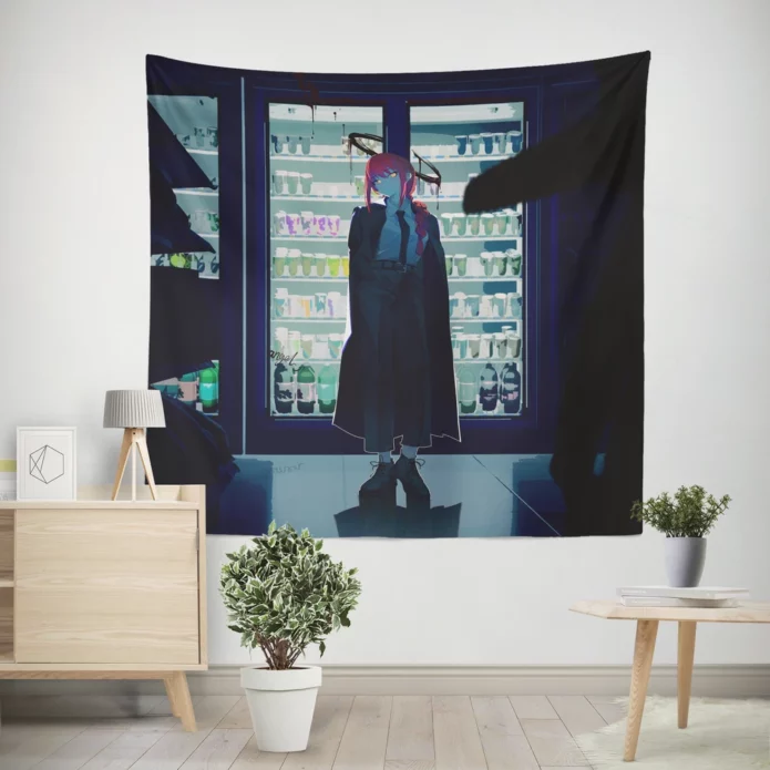 Makima Chainsaw Man Enigmatic Villain Anime Wall Tapestry