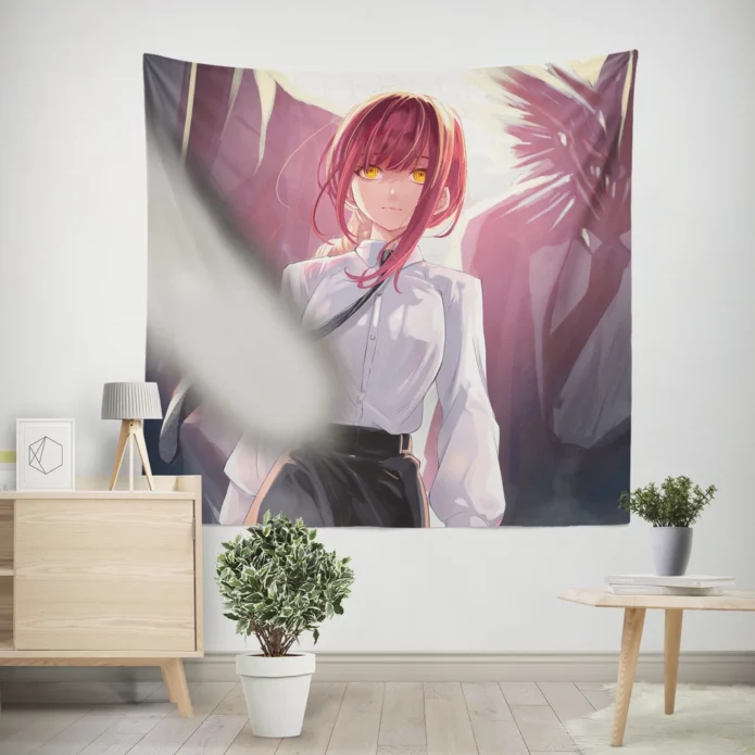 Makima Web Chainsaw Man Antagonist Anime Wall Tapestry