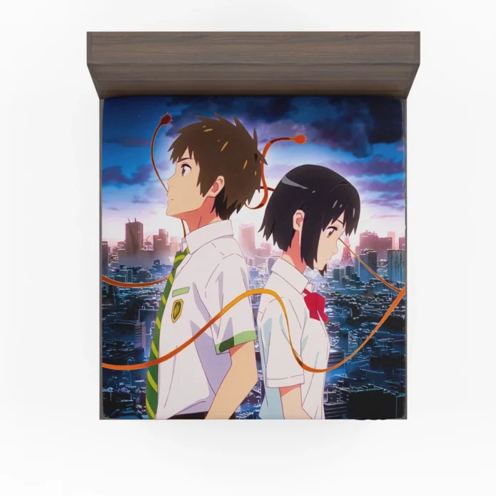 Mitsuha and Taki Your Name Saga Anime Fitted Sheet