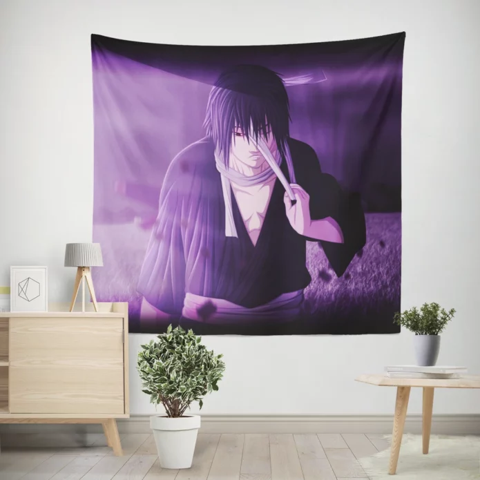 Naruto and Sasuke Bond of Shinobi Brothers Anime Wall Tapestry