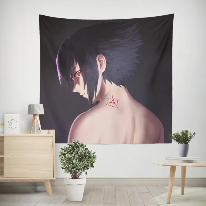 Naruto and Sasuke Eternal Rivals Unleashed Anime Wall Tapestry