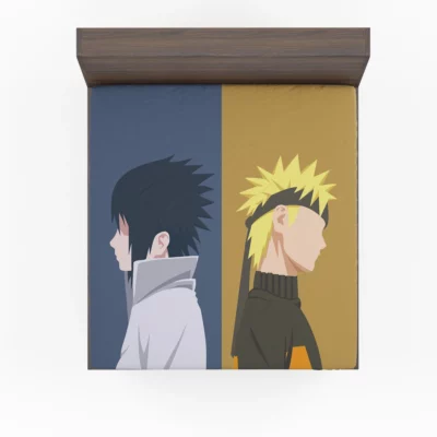 Naruto and Sasuke Wallpaper A Dynamic Duo Anime Fitted Sheet