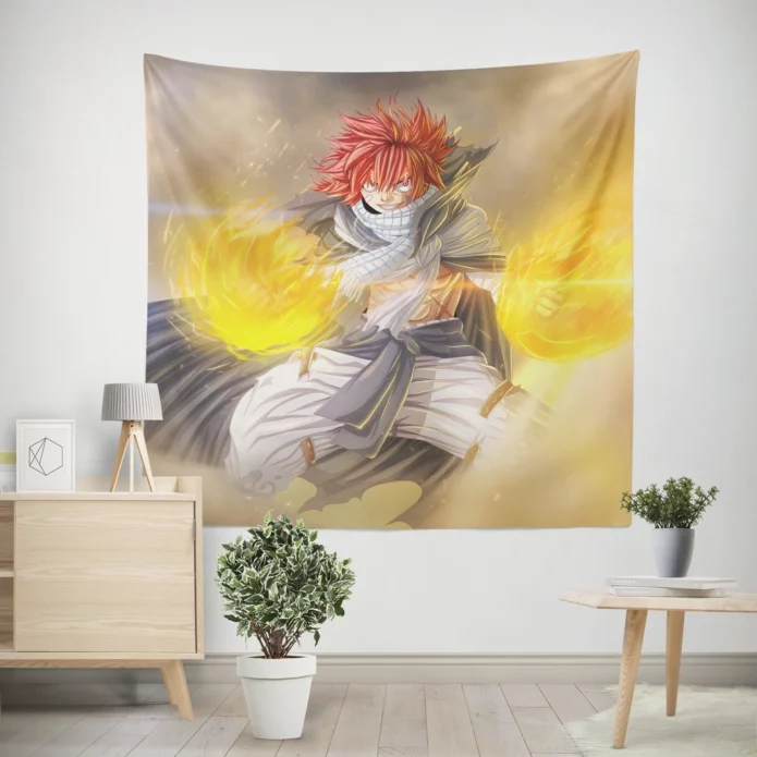 Natsu Dragneel A Dragon Slayer Tale Anime Wall Tapestry
