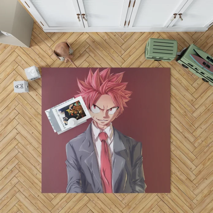 Natsu Dragneel Bonding Through Battles Anime Rug