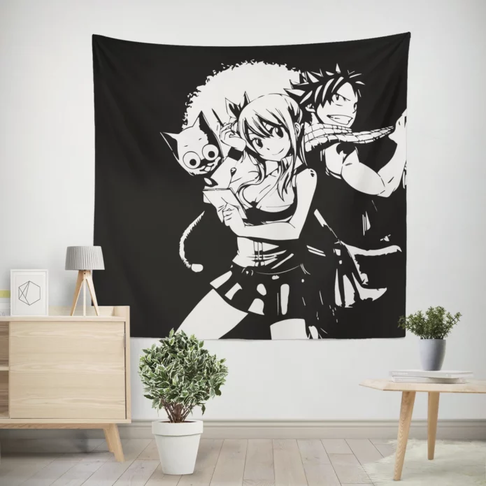 Natsu Dragneel Friends and Adventures Anime Wall Tapestry