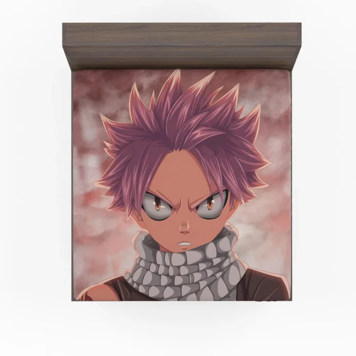Natsu Dragneel Heroic Adventures in Anime Fitted Sheet