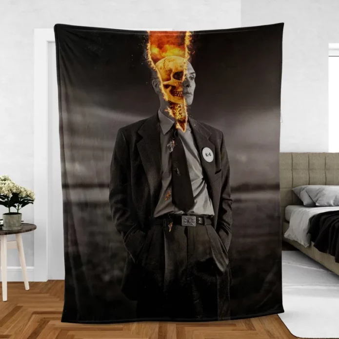 Oppenheimer The Man Behind The Science Fleece Blanket