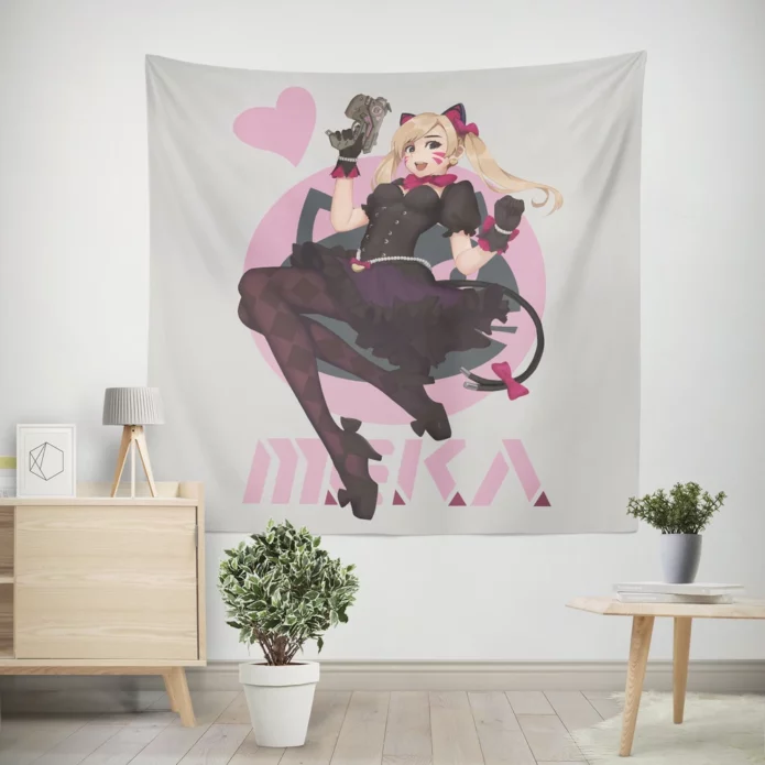 Overwatch DVa Master of Mech Anime Wall Tapestry