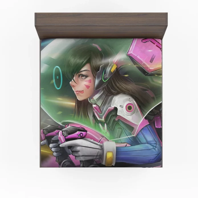 Overwatch Icon Dva The Mech Pilot Anime Fitted Sheet