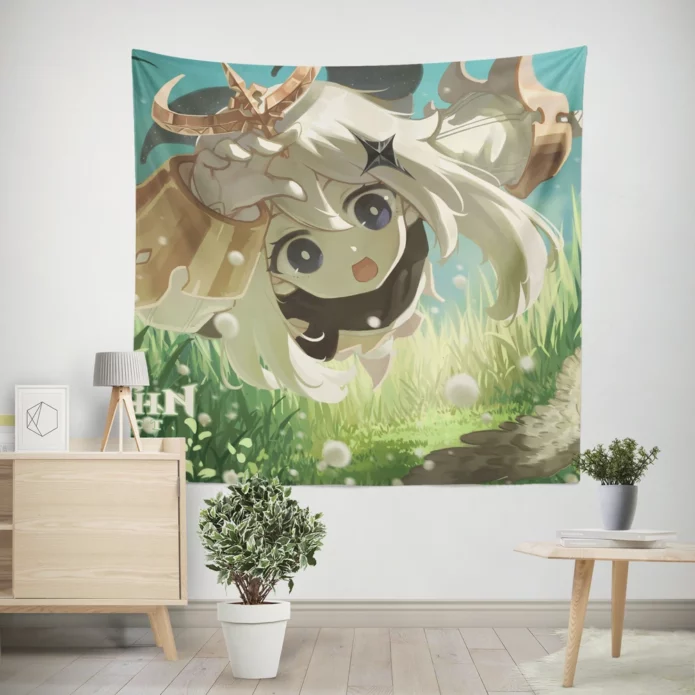 Paimon in Genshin Impact Essential Guide Anime Wall Tapestry