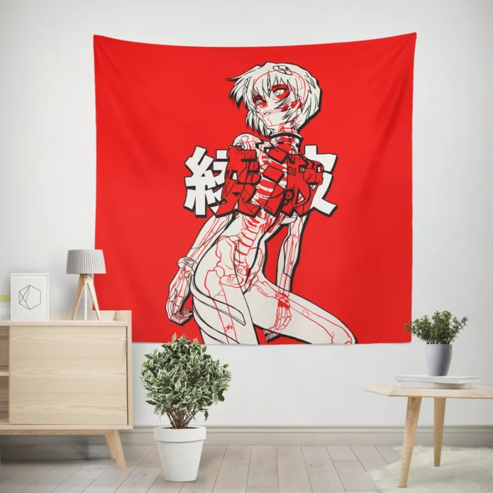 Rei Ayanami Neon Genesis Mystery Anime Wall Tapestry