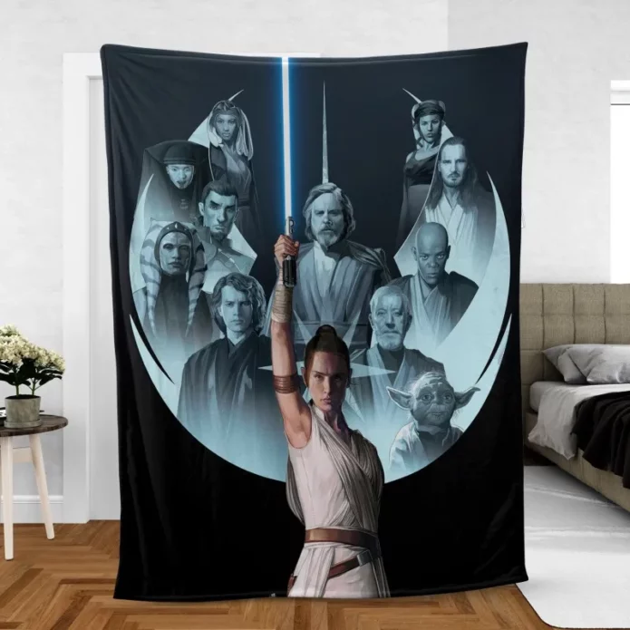 Rey Star Wars New Beginnings Fleece Blanket