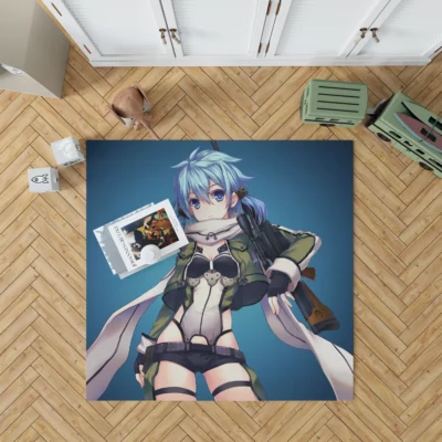 SAO II Sinon Gaming Odyssey Anime Rug