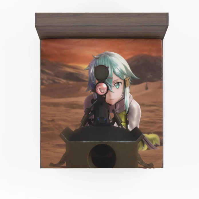 SAO II Sinon Virtual Adventures Anime Fitted Sheet