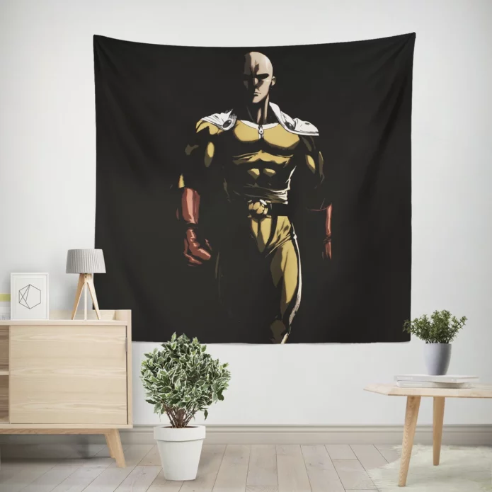 Saitama Quest One Punch Man Journey Anime Wall Tapestry