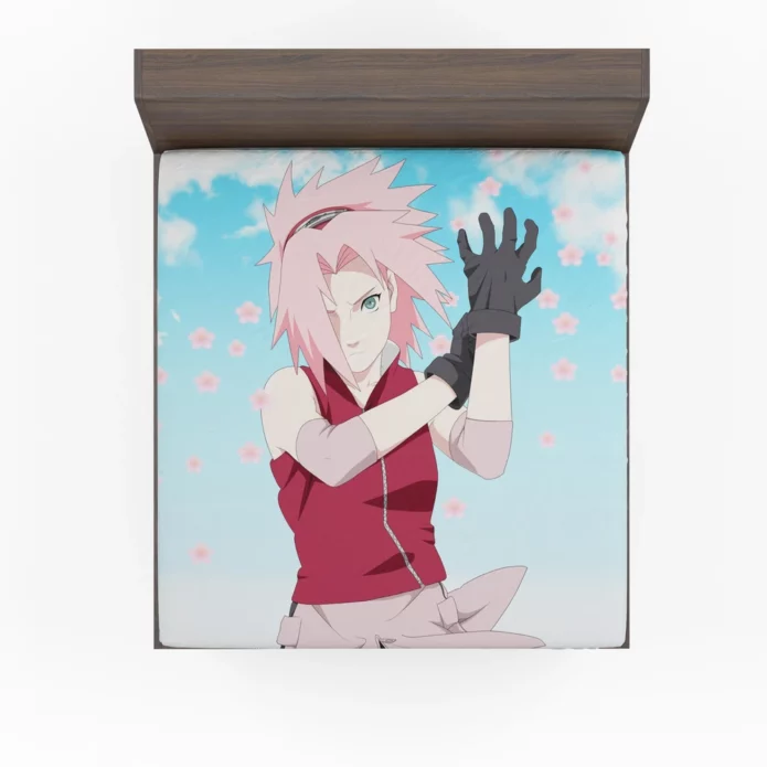 Sakura Haruno Naruto Blossoming Kunoichi Anime Fitted Sheet