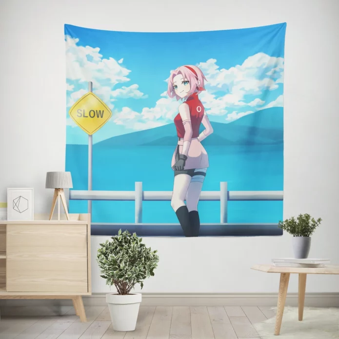 Sakura Haruno Naruto Growth and Grace Anime Wall Tapestry