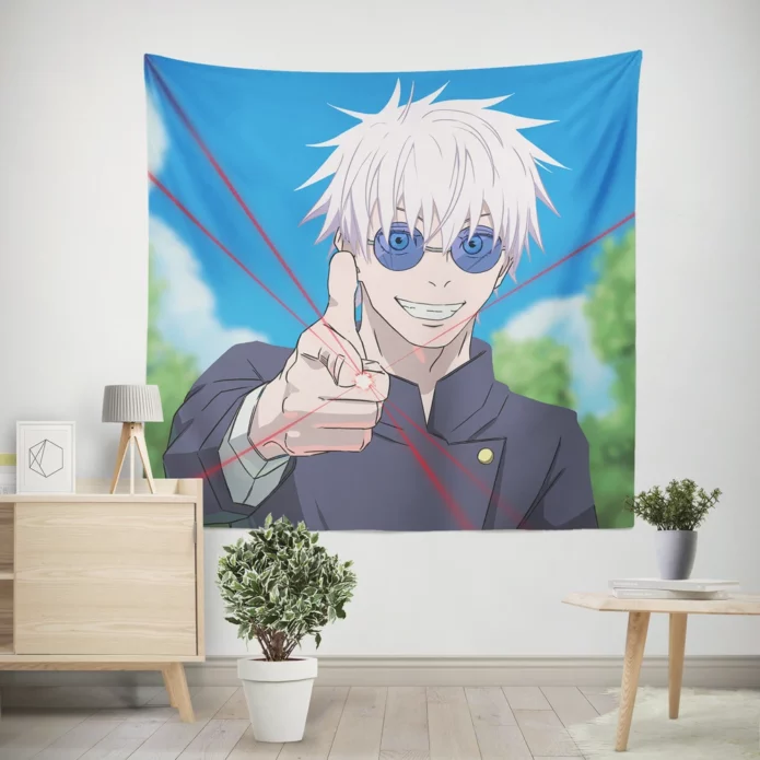 Satoru Gojo Jujutsu Kaisen Mystic Power Anime Wall Tapestry